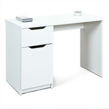 Link's - Bureau avec tiroir et porte latérale, coloris blanc, 115 x 76 x 55 cm.