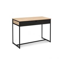 Bureau 1 tiroir noir boston design industriel
