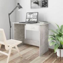 Asupermall - Bureau Gris béton 100 x 50 x 76 cm Aggloméré
