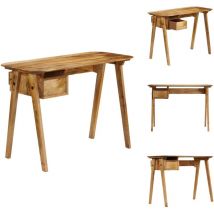 Bureau 110 x 50 x 76 cm Bois de manguier massif - Bureau En Bois - Bureau Design - Bureau Moderne - Bureau Salle Étude - Meubles De Bureau