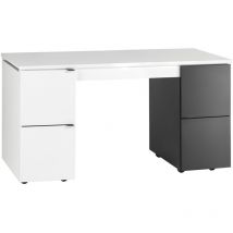 Petits-meubles - Bureau 140cm modulable Vox Young User Blanc et Noir