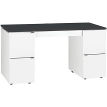 Petits-meubles - Bureau 140cm modulable Vox Young User Noir et Blanc