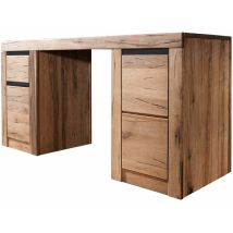 Massivmoebel24 - Bureau 150x50 Chênes sauvage et lombard huilé Bois naturel montreux 119