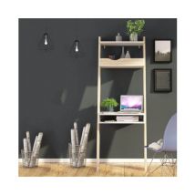 Abitare - Bureau style rétro blanc mat 65x48x180 cm - Gladiolo