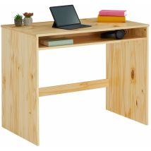 Idimex - Bureau alice avec 1 niche, en pin massif vernis naturel