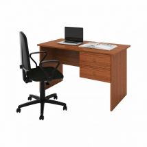 Argonauta - Bureau ancien Tiffany en noyer avec deux tiroirs h.76x119x64