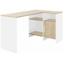 Diagone - Bureau angle Blanc-Bois liverpool