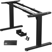 Bureau assis debout électrique réglable - Ergonomique avec fonction mémoire, protection anti-collision et ajustabilité en largeur pour un confort