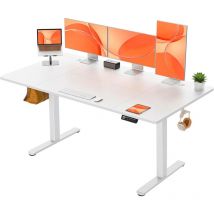 Bureau assis debout,bureau électrique réglable en hauteur, bureau domestique avec panneau de jonction, intelligence de mémoire à 4 vitesses et avec
