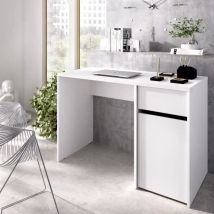 Dekit - Bureau - Bali - Blanc - 1 Tiroir / 1 Porte - 110,3 X 50,2 X 74,2 Cm