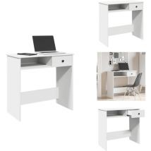 Bureau Blanc 80x40x75 cm Bois d'ingénierie - Bureau - Bureaux - Bureau D'ordinateur - Bureau D'étude