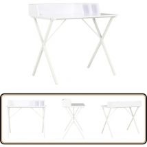Bureau Blanc 80x50x84 cm - Bureau D'angle - Bureau Blanc - Bureau Compact - Bureau Ergonomique - Meuble De Bureau