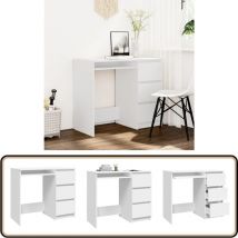 Vidaxl - Bureau Blanc 90x45x76 cm Bois d'ingénierie - Bureau Blanc - Bureau Compact - Bureau Enfant - Bureau Design - Meuble De Bureau