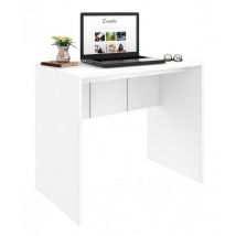 Beaux Meubles Pas Chers - Bureau Blanc Mat l 90 h 76 p 54 cm