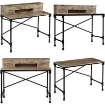 Vidaxl - Bureau Bois de manguier massif et acier 110 x 50 x 96 cm - Bureau En Bois - Bureau Vintage - Bureau Design - Bureau Industriel - Bureau Avec