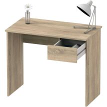 Mobimarket – Bureau Droit Style Jeunesse 90 X 50 X 75 Cm – Tiroir En Mélaminé Chêne Cambrian – Conçu Pour Espaces De Travail Confortables
