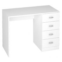 Pegane - Bureau coloris blanc - Longueur 100 x Profondeur 50 x Hauteur 74 cm
