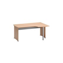 Gautier - Bureau Compact Hêtre Retour À Droite L 160 Cm Piètement Plein Bois - Jazz