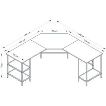 Bureau d'angle en aggloméré Power