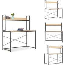 Bureau d'ordinateur Noir et chêne 120 x 60 x 138 cm - Bureau - Bureaux - Bureau D'ordinateur - Bureaux D'ordinateur