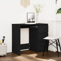 Maisonchic - Bureau d'ordinateur, Table de travail, Bureau Informatique noir 90x45x76 cm aggloméré pwfn17020 design in