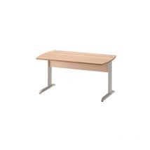 Gautier - Bureau Droit L 140 Cm Jazz Piètement Métal - Plateau Hêtre Ambré