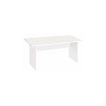 Sans Marque - Bureau droit blanc l 160 cm piètement plein Essens - Maxiburo