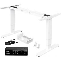 Bureau gamer,Ergonomique cadre Bureau Réglable,60-125cm - Moteurs Synchronisés - Système Anti-Collision - Gestion Câbles Intégrée - Pour Espaces