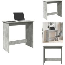 Vidaxl - Bureau Gris béton 80x40x75 cm Aggloméré - Bureau - Bureaux - Bureau - Bureau D'ordinateur