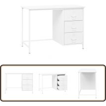 Bureau industriel avec tiroirs Blanc 105x52x75 cm Acier - Bureau Industriel - Bureau Moderne - Bureau Blanc - Meuble De Bureau - Meuble De Rangement