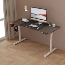 Pro.tec - Bureau Électrique Hayward À Hauteur Réglable 140 X 60 X 72 - 117 Cm Effet Bois Foncé [ ]