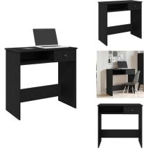 Bureau Noir 80x40x75 cm Aggloméré - Bureau - Bureaux - Bureau D'ordinateur - Bureau D'étude