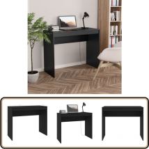 Vidaxl - Bureau Noir 90x40x72 cm Bois d'ingénierie - Bureau Noir - Bureau Design - Bureau Compact - Bureau Étudiant - Meuble De Bureau