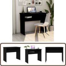 Vidaxl - Bureau Noir 90x50x74 cm Bois d'ingénierie - Bureau Noir - Bureau Design - Bureau Informatique - Bureau Compact - Bureau Enfant