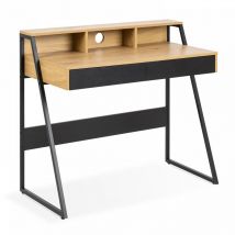 Oviala - Bureau placage chêne et métal