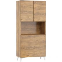 Bim Furniture - Bureau pliant megan 1 bibliothèque chêne bordeaux