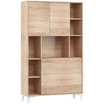 Bim Furniture - Bureau pliant megan 2 bibliothèque chêne sonoma