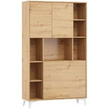 Bim Furniture - Bureau pliant megan 2 bibliothèque chêne artisanal