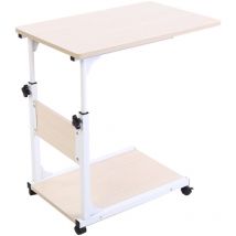 Treetalk - Bureau Portable multifonctionnel détachable pour ordinateur Portable, avec roulettes, lit, canapé, livres, blanc