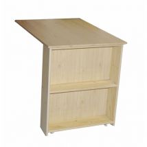 Bureau escamotable PORTO / Vernis Naturel/ 63x90x72