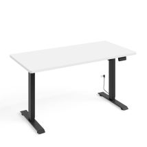 Bim Furniture - Bureau réglable en hauteur électrique 140x70 noir/blanc mat