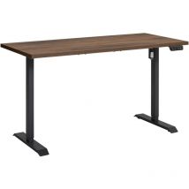 Iperbriko - Bureau Réglable en Hauteur Standing Desk avec 4 Hauteurs d'Affichage et Moteur 150x69 cm Noce Brera et Noir
