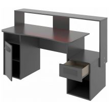 Bureau de jeu Fosk graphite LED Graphite 154 x 85-98 x 62-69 cm