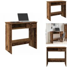 Bureau style vieux bois 80x40x75 cm bois d'ingénierie - Bureau - Bureaux - Bureau D'ordinateur - Bureau D'étude