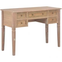 Bureau table meuble travail informatique marron 109,5 cm bois