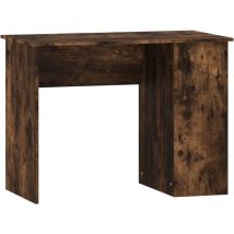 Helloshop26 - Bureau table poste de travail meuble d'ordinateur informatique étude chêne fumé 100 x 55 x 75 cm bois d'ingénierie brun