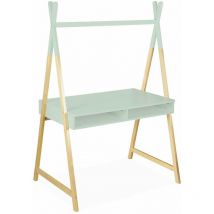 Sweeek - Bureau tipi vert céladon. Tobias. deux casiers. l 110 x l 75 x h 160cm