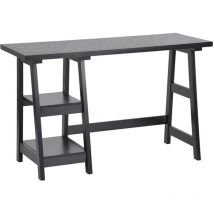 Wellhome - Bureau avec étagères 120x51x74 cm en noir