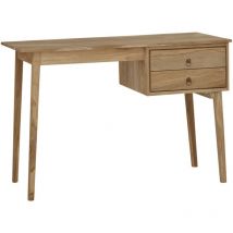 Design In - Bureau,Table de travail,Table d'étude avec 2 tiroirs 110x52x75 cm Bois de teck solide CFW203298