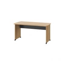 Gautier - Bureau droit chêne l 140 x p 80 cm piètement plein bois - Jazz